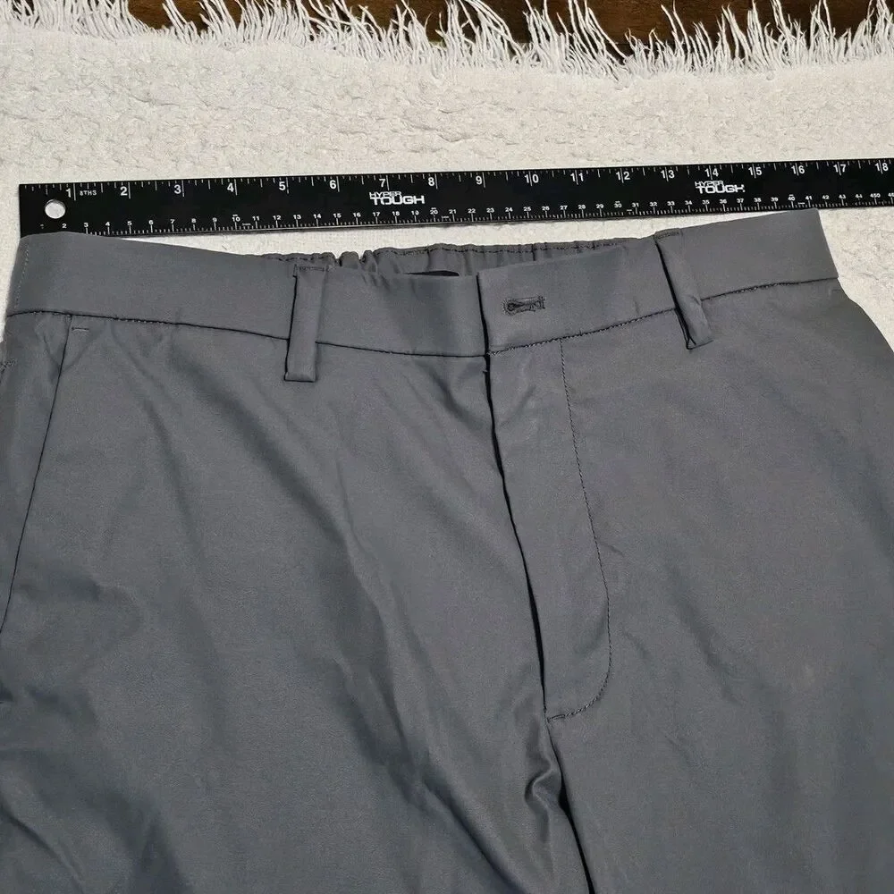 Banana Republic Mens Gray Performance Golf Chino Pants 34x29 Elastic Waist Stret